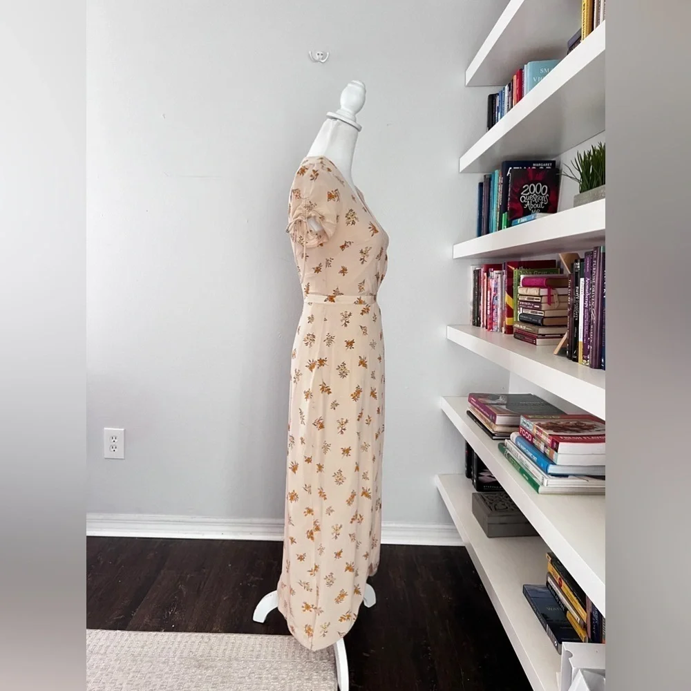 Madewell 100% Silk Faux Wrap Maxi Dress in Field Bouquet size 00 - Picture 11 of 16